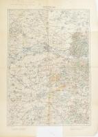 cca 1912 Temesvár, katonai térkép, kissé foltos, alján vágásból eredő hiánnyal, 66x48 cm