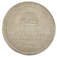 Osztrák-Magyar Monarchia / Bécs 1867A "Erzsébet koronázása Budán" Ag zseton. "ERZSÉBE...