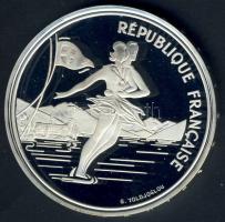 Franciaország 1989. 100Fr Ag "Téli olimpia-jégkorcsolya" T:PP