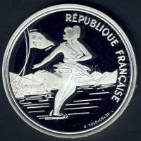 Franciaország 1989. 100Fr Ag "Téli olimpia-jégkorcsolya" T:PP