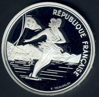 Franciaország 1989. 100Fr Ag "Téli olimpia-jégkorcsolya" T:PP