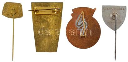 1942. "II. Országos Úszóhét" festett Al jelvény, hátoldalán "Terv.: Magyarász" é...