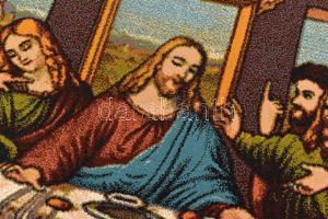Az utolsó vacsora Leonardo da Vinci festményt ábrázoló gépi szövésű gyapjú faliszőnyeg két tónusú st...