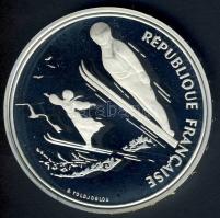 Franciaország 1991. 100Fr Ag "Téli olimpia-síugrás" T:PP