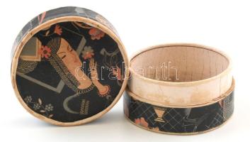 cca 1928 Magyar gyártású "Poudre de Riz", púderes kartondoboz, art deco mintával, jó állap...