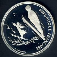 Franciaország 1991. 100Fr Ag "Téli olimpia-síugrás" T:PP