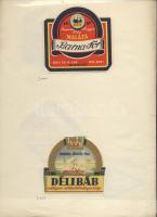 101 darabos főként magyar sörcímke gyűjtemény szépen feldolgozva / 101 mostly Hungarian beer-labels