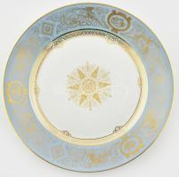 Sevres francia dísztányér, kézzel festett, aranyozott, eredeti dobozában, jelzett, hibátlan, d: 25 c...