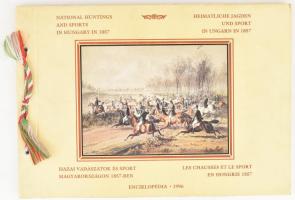 Hazai vadászatok és sport Magyarországon 1857-ben Andrássy Manó rajzai, Sterio Károly színes litográfiái nyomán. Bp.,1996,Enciklopédia. Magyar, angol, német és francia nyelven. Gazdag képanyaggal illusztrált. Kiadói nemzetiszínű szalaggal fűzött haránt-alakú papírkötés. Megjelent 1000 példányban.