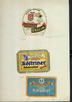 136 darabos főként magyar sörcímke gyűjtemény szépen feldolgozva / 101 mostly Hungarian beer-labels
