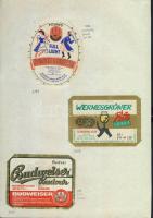 136 darabos főként magyar sörcímke gyűjtemény szépen feldolgozva / 101 mostly Hungarian beer-labels