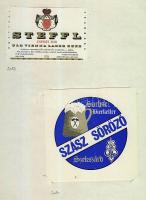 136 darabos főként magyar sörcímke gyűjtemény szépen feldolgozva / 101 mostly Hungarian beer-labels