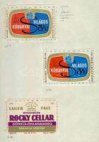 136 darabos főként magyar sörcímke gyűjtemény szépen feldolgozva / 101 mostly Hungarian beer-labels