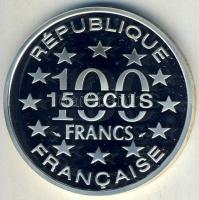 Franciaország 1993. 100Fr/15Ecu Ag "Brandenburgi kapu" T:PP Csak 20.000db!