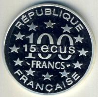 Franciaország 1994. 100Fr/15Ecu Ag "Big Ben" T:PP Csak 20.000db!