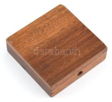 Gamma Rt. Budapest régi tájoló, iránytű, jelzett, üvegezett, fa és fém tokkal (a fedél belsejébe 194...