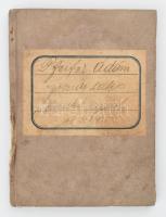 1898 Mezőgazdasági cseléd-napszámos munkás igazolványa, Gyoma, viaszpecséttel, számos bejegyzéssel, vászonkötésben, sérült gerinccel