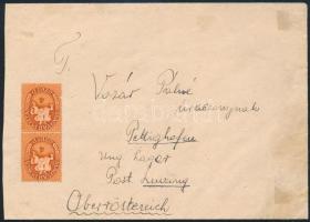 1946 (13. díjszabás) Levél 11 db bélyeggel Ausztriába (+2 db bélyeg nincsen lebélyegezve)