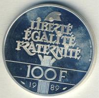 Franciaország 1989. 100Fr Ag "Emberi jogok" T:PP Csak 40.000db!