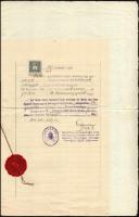 1913 Érettségi bizonyítvány okmánybélyeggel