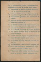 cca 1919 Tanácsköztársaság utáni gépelt röplap, szakadt