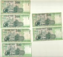 1998-2007. 200Ft (9db, 6xklf évjárat) + 2006. 500Ft "EC" "1956-os forradalom" T:...