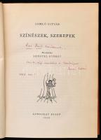 Somló István: Színészek, szerepek. Bp., 1959, Gondolat. Fekete-fehér képekkel illusztrált. Kiadói félvászon-kötés, a hátsó borító kissé sérült. Megjelent 6500 példányban. A szerző által Sivó Emil részére DEDIKÁLT példány.