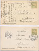 2 db RÉGI motívum képeslap: magyar hazafias lapok tulipánnal / 2 pre-1945 motive postcards: Hungaria...