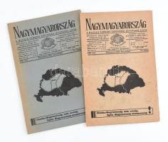 1935 Nagymagyarország. A Magyar Nemzeti Szövetség hivatalos lapjának 2 száma (VIII. évf. 11-12. sz., 1935. nov., dec.