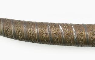 Balkáni tőr, fém hüvellyel (laza), díszített, h: 32 cm