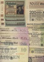 Német Birodalom cca 1899-tól 151 klf db bankjegy Rosenberg katalógus szerint speciálisan szortírozva...