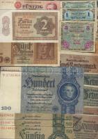 Német Birodalom cca 1899-tól 168 klf db bankjegy Rosenberg katalógus szerint speciálisan szortírozva; alszámok, vízjel, nyomatkülönbségek, s még sok más szempont alapján, sok jobbal! T:II,II/III,III