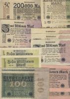 Német Birodalom cca 1899-tól 168 klf db bankjegy Rosenberg katalógus szerint speciálisan szortírozva...