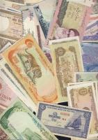 Ázsia cca. 1941-től a modern időkig 147 db klf bankjegy T:I,I-