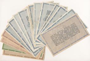 1946. 10.000AP-10.000.000AP (24db), közte 10.000.000AP fordított címerrel T:II-III-