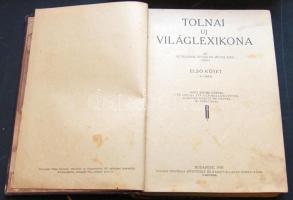 1926 Tolnai Új Világlexikona: Első kötet (A-BAD) a Tolnai Nyomdai Műintézet kiadásában, sérült borítóval
