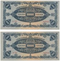 1946. 10.000MP (4x) egy kihagyással sorszámkövetők "A 141 069558 - A 141 069562" T:II Adam...