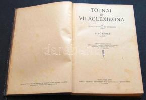 1926 Tolnai Új Világlexikona: Első kötet (A-BAD) a Tolnai Nyomdai Műintézet kiadásában