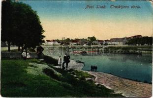 Újsziszek, Novi Sisak (Sziszek, Sisak); Trnskijeva obala / riverside, barge (EK)