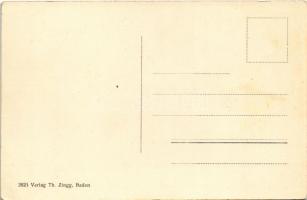 "Frisch, fromm, fröhlich, frei!" Carrots exercise, radish, gym, sport humour. Verlag Th. Z...