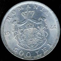 Románia 1944. 500L Ag I.Mihály T:2