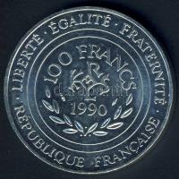 Franciaország 1990. 100Fr Ag "Nagy Károly" T:BU