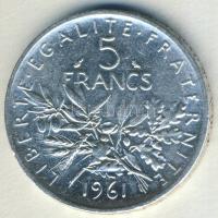 Franciaország 1961. 5Fr Ag T:2/3+ kis ph.