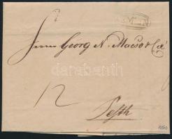 1840 Portós levél "(S)EMLIN", 1840 Unpaid cover "(S)EMLIN"