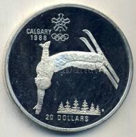 Kanada 1986. 20$ Ag "Téli olimpia-síugrás" T:PP