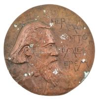 Gulyás Gyula (1944-) DN Herman Ottó emlékérem egyoldalas bronz emlékérem (98mm) T:1-,2 patina, karc