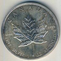 Kanada 1988. 5$ Ag 1oz. T:PL Díszdobozban!