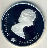 Kanada 1987. 20$ Ag "Téli olimpia-bob" T:PP
