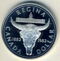 Kanada 1982. 1$ Ag "100 éves Regina" T:P