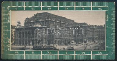1933 Bécs, Operaház, a Nemzetközi Bélyegkiállítás reklámja, fogazatmérő, 14x7 cm / Vienna, Opera (Wien, Oper), International Philatelic Exhibition advertisement